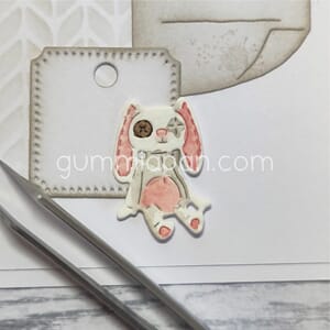 Gummiapan - Kosedyr dies, str 19x27,5 mm