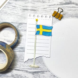 Gummiapan - Flaggstang dies, str 35x80 mm