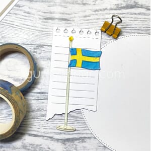 Gummiapan - Flaggstang dies, str 35x80 mm