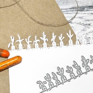 Gummiapan - Gulrot bord dies, str 105×20 mm