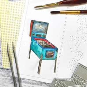 Gummiapan - Flipper spill dies, str 44x70 mm