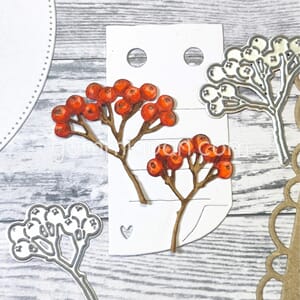 Gummiapan - Rognebær dies, str 34,9 x 38,4 mm