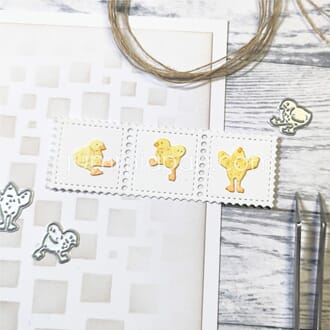 Gummiapan - Små kyllinger dies, str 12x15 mm