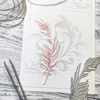 Gummiapan - Stor fjær dies, str 43x93 mm