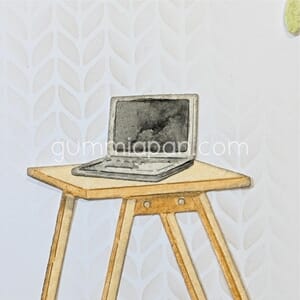 Gummiapan - Laptop dies, str 31x20 mm