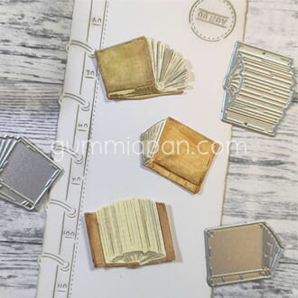 Gummiapan - Tre bøker dies, str 30 x 25 mm