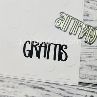 Gummiapan - Grattis dies, str 47,5 x 18,5 mm