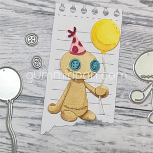 Gummiapan - Party Lennart dies, str 34x42 mm