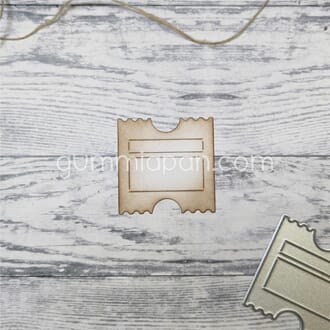 Gummiapan - Klassisk billett dies, str