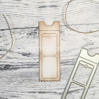 Gummiapan - Billett med ruter dies, str