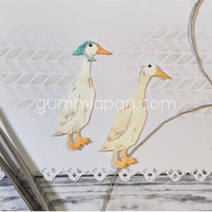 Gummiapan - Gjess med skaut, str 24x52, 10,5x10,5 mm
