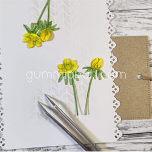 Gummiapan - Smørblomst dies, str 20 x 45 mm, 20,5 x 44,5 mm