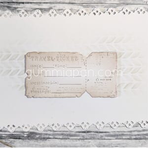 Gummiapan - Reise billett, str 70,5 x 35,5 mm