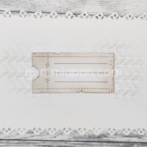 Gummiapan - Blomster billett, str 62 x 31 mm