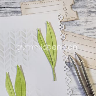 Gummiapan - Tulipan blad, str 14 x 67, 19 x 64,5 mm