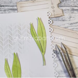Gummiapan - Tulipan blad, str 14 x 67, 19 x 64,5 mm