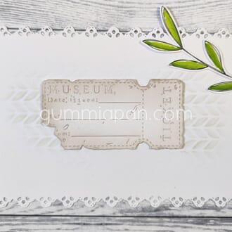 Gummiapan - Museums billett, str 73,5 x 37 mm