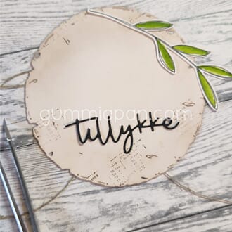Gummiapan - Tillykke, str 55,5 x 21 mm
