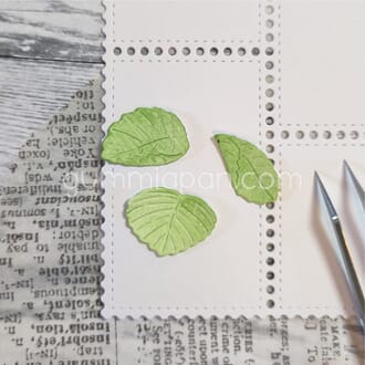 Gummiapan - Jordbærblad, str 21,5x16, 21,5x14,5, 21x12 mm