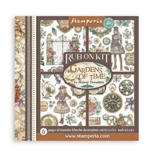 Stamperia - Gardens of Time Rub-On 15,5x15,5cm Assortment