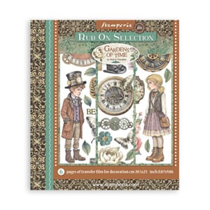 Stamperia - Gardens of Time Rub-On 20,5x23cm Assortment