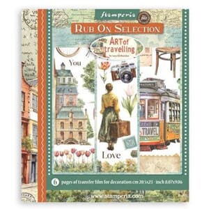 Stamperia - Art of Travelling Rub-On 20,5x23cm Assortment