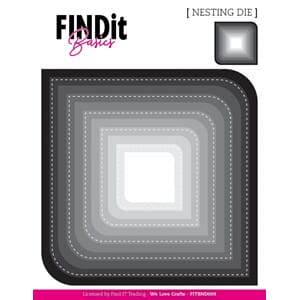 Find It - Stitched Dual Corner Squares Nesting Dies