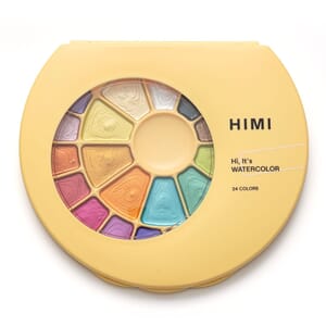 HIMI Semi - Moist Watercolour Akvarell Sett, 24 farger