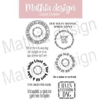 Mathia design - Fyll dagen med glede clear stamps