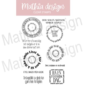 Mathia design - Fyll dagen med glede clear stamps