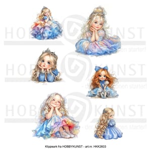 Klippeark - Jenter i lyseblått