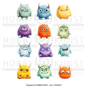 Klippeark - Fargerike mini monster