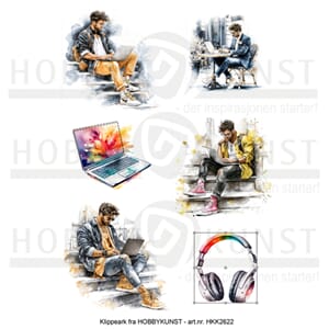 Klippeark - Ung mann med laptop