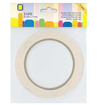 JEJE Produkt - Dobbeltsidig tape, bredde 3 mm, 20 m