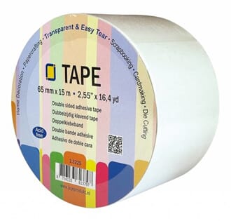 JEJE Produkt - Dobbeltsidig tape, bredde 65 mm, 15 m