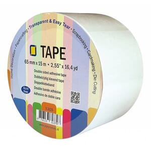 JEJE Produkt - Dobbeltsidig tape, bredde 65 mm, 15 m