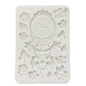 Stamperia - Gardens of Time A5 Silicon Mould Clock and Flowe