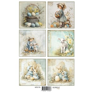 Reprint klippeark -  Hello Spring Easter, str A4