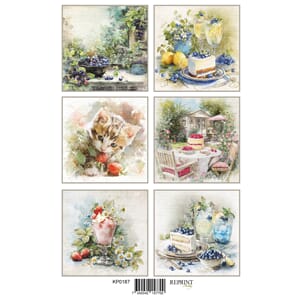 Reprint klippeark -  Summer Garden, str A4