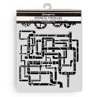 Stamperia - Gardens of Time Thick Stencil 20x25cm Tubes