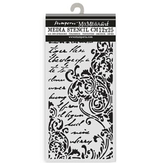 Stamperia - Secret Diary Thick Stencil 12x25cm Frieze with L
