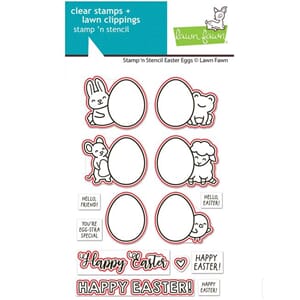Lawn Fawn - Stamp 'n Stencil Easter Eggs Lawn Cuts