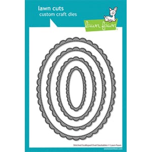 Lawn Fawn - Stitched Scalloped Oval Stackables Lawn Cuts Die