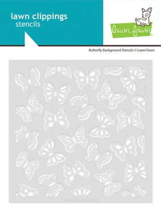 Lawn Fawn - Butterfly Background Lawn Clippings Stencils