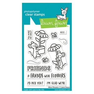 Lawn Fawn - Mice Flowers Clear Stamps