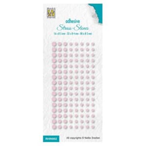 Nellie Snellen - Bright Pink Adhesive Strass-Stones