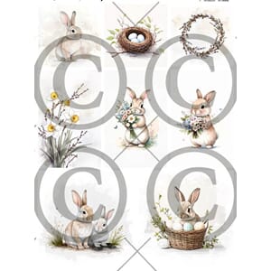 Papirdesign - Påskeklipp Motivark, A4