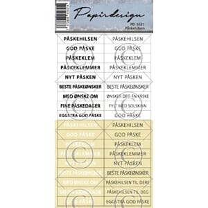 Papirdesign - Påskehilsen klistremerker