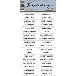 Papirdesign - Kjærlighet klistremerker