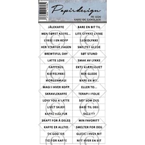 Papirdesign - Kaffe og sjokolade klistremerker